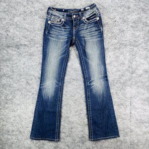 Miss Me Jeans Women's 25 Blue Easy Bootcut Stretch